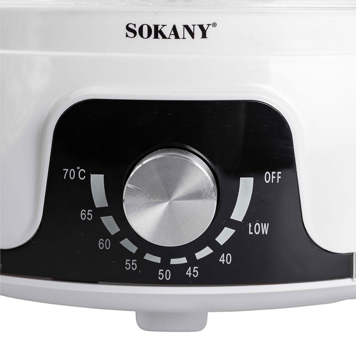 Сушилка для фруктов и овощей Sokany электрическая 5 лотков 350 Вт (5937) - фото 7 Сушилка для фруктов и овощей Sokany электрическая 5 лотков 350 Вт (5937) - фото 7