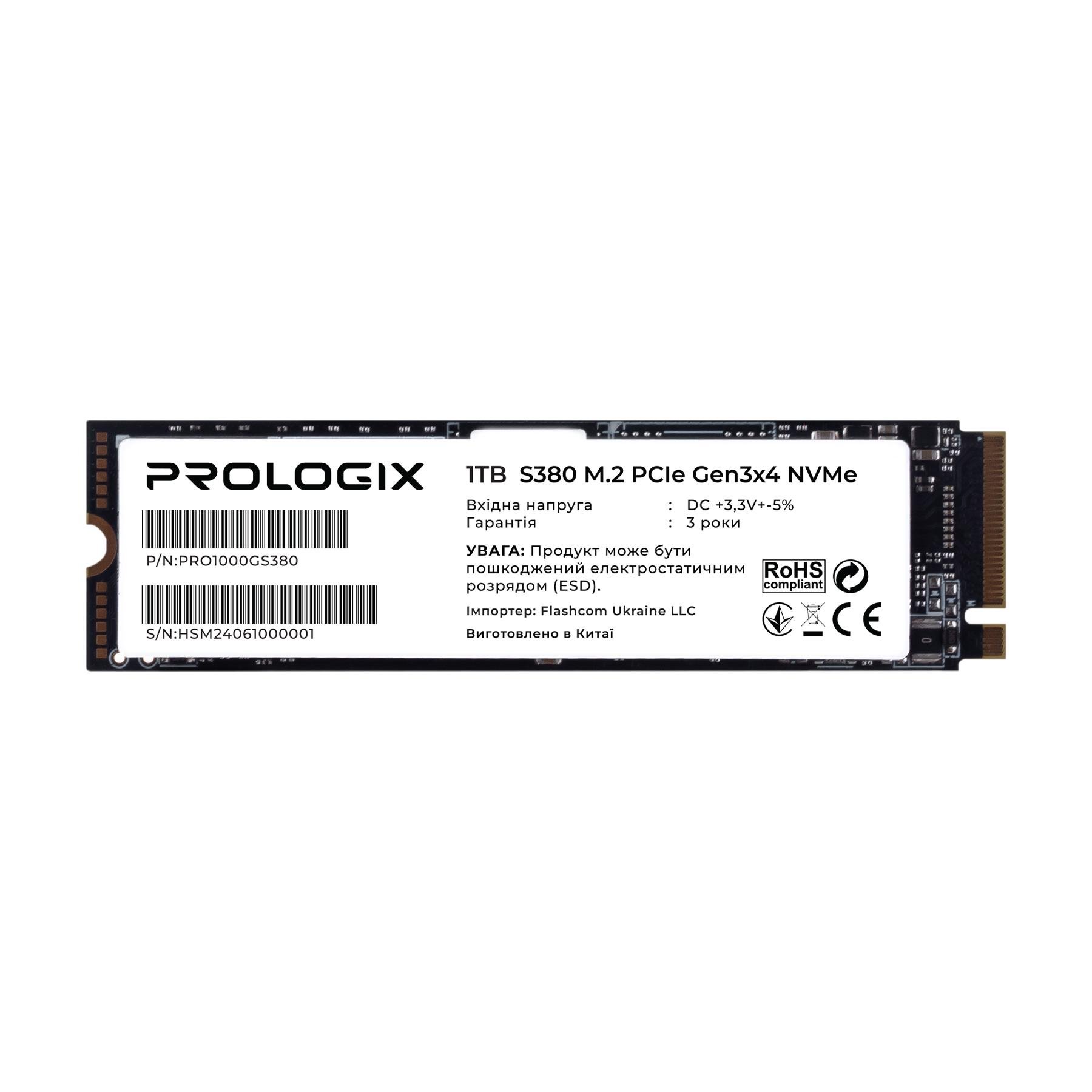 SSD-диск PrologiX S380 512 Гб M.2 2280 PCIe 3.0 x4 NVMe (PRO512GS380) - фото 1