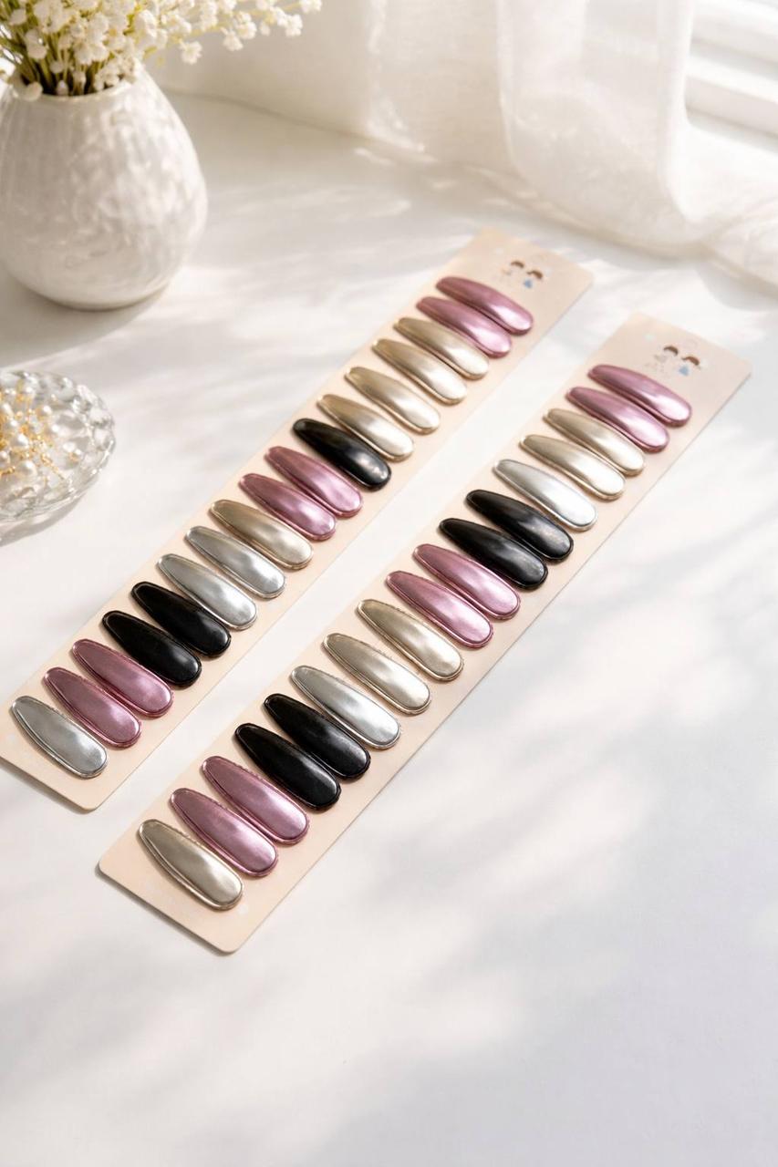 Набор заколок-клипс для волос офисный стиль 20 шт. Разноцветный (2901349135)