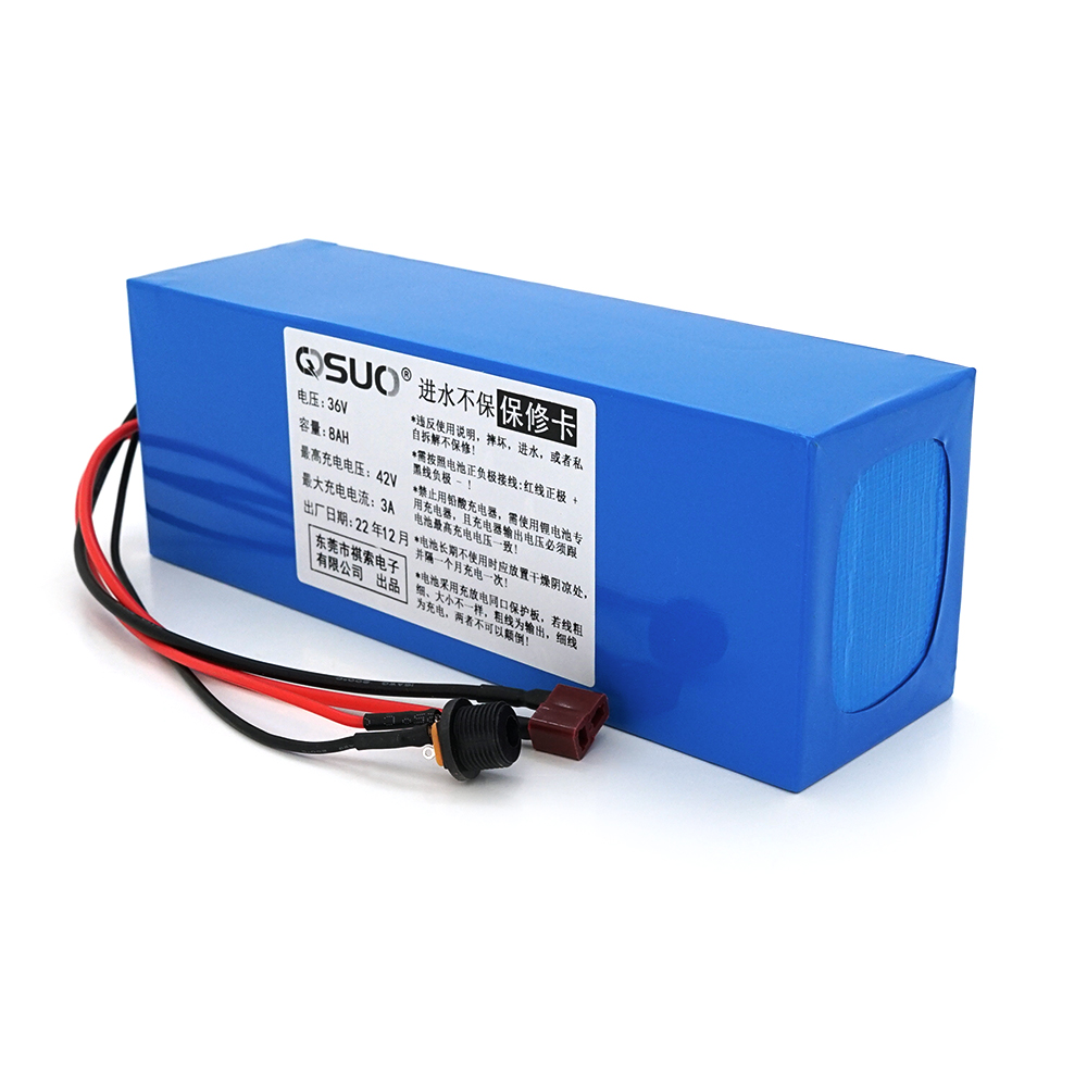 Аккумуляторная батарея QiSuo 36V 8A элементы Li-ion 18650 DC 5,5x2,1 мм (YUT_V6344) - фото 1