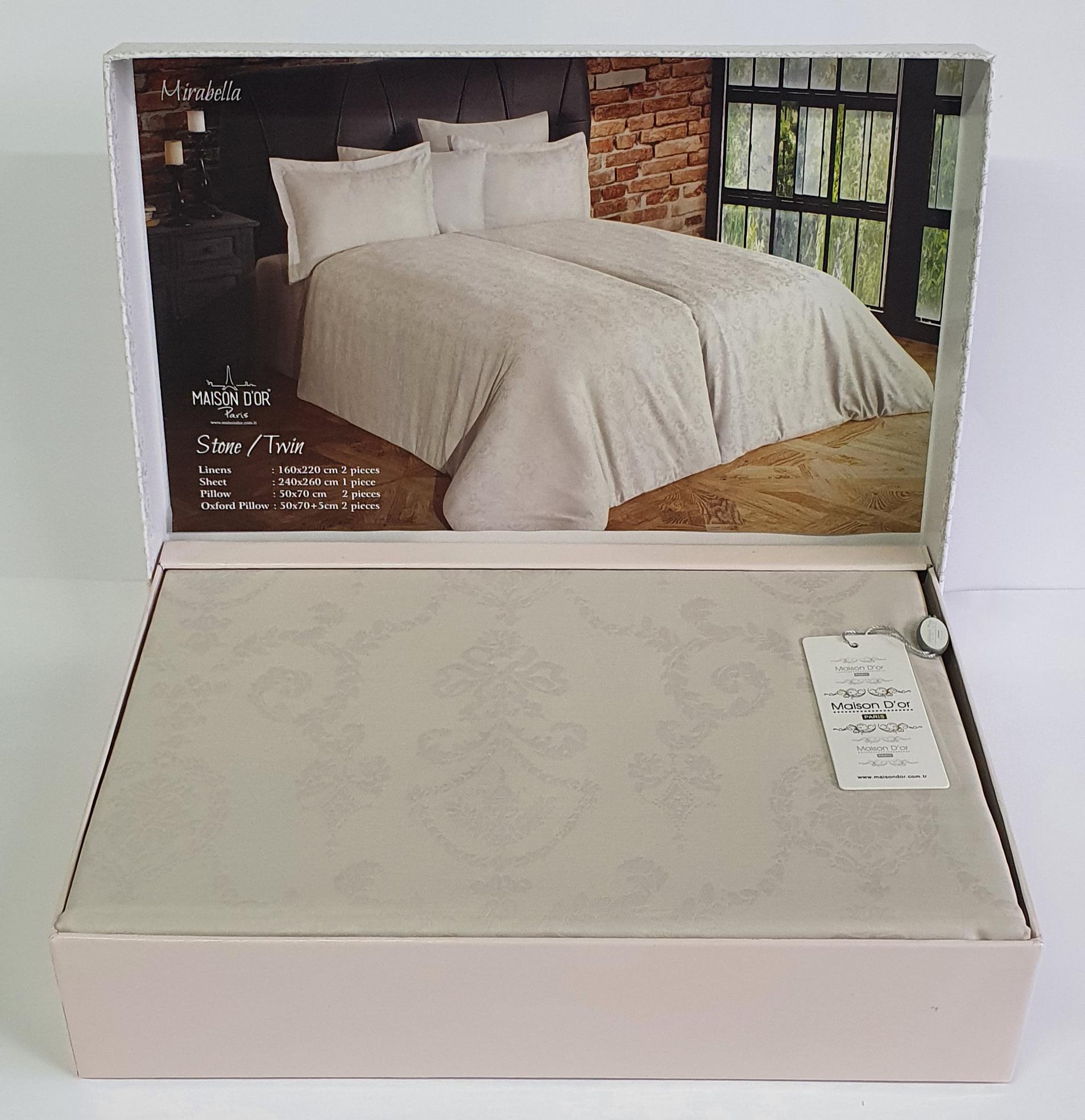 Комплект постельного белья Maison D'or семейный Mirabella Stone (CN6973)