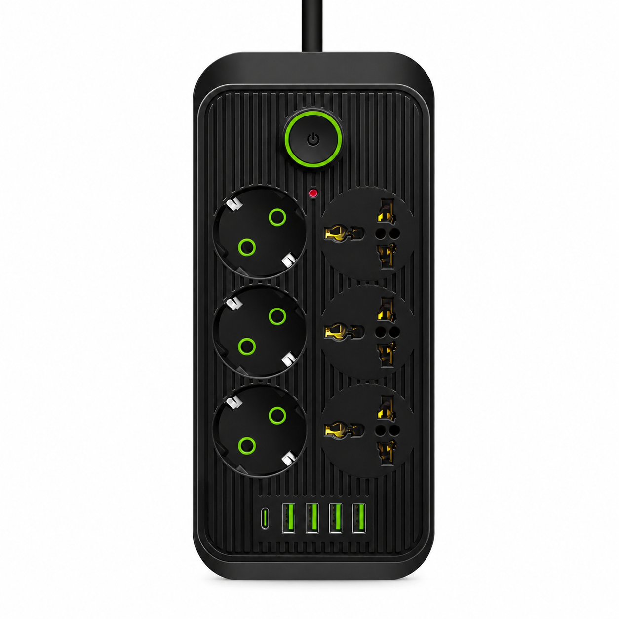 Удлинитель-фильтр сетевой F07U 4хUSB/Type-C 6 розеток (1012-427-01) Удлинитель-фильтр сетевой F07U 4хUSB/Type-C 6 розеток (1012-427-01)