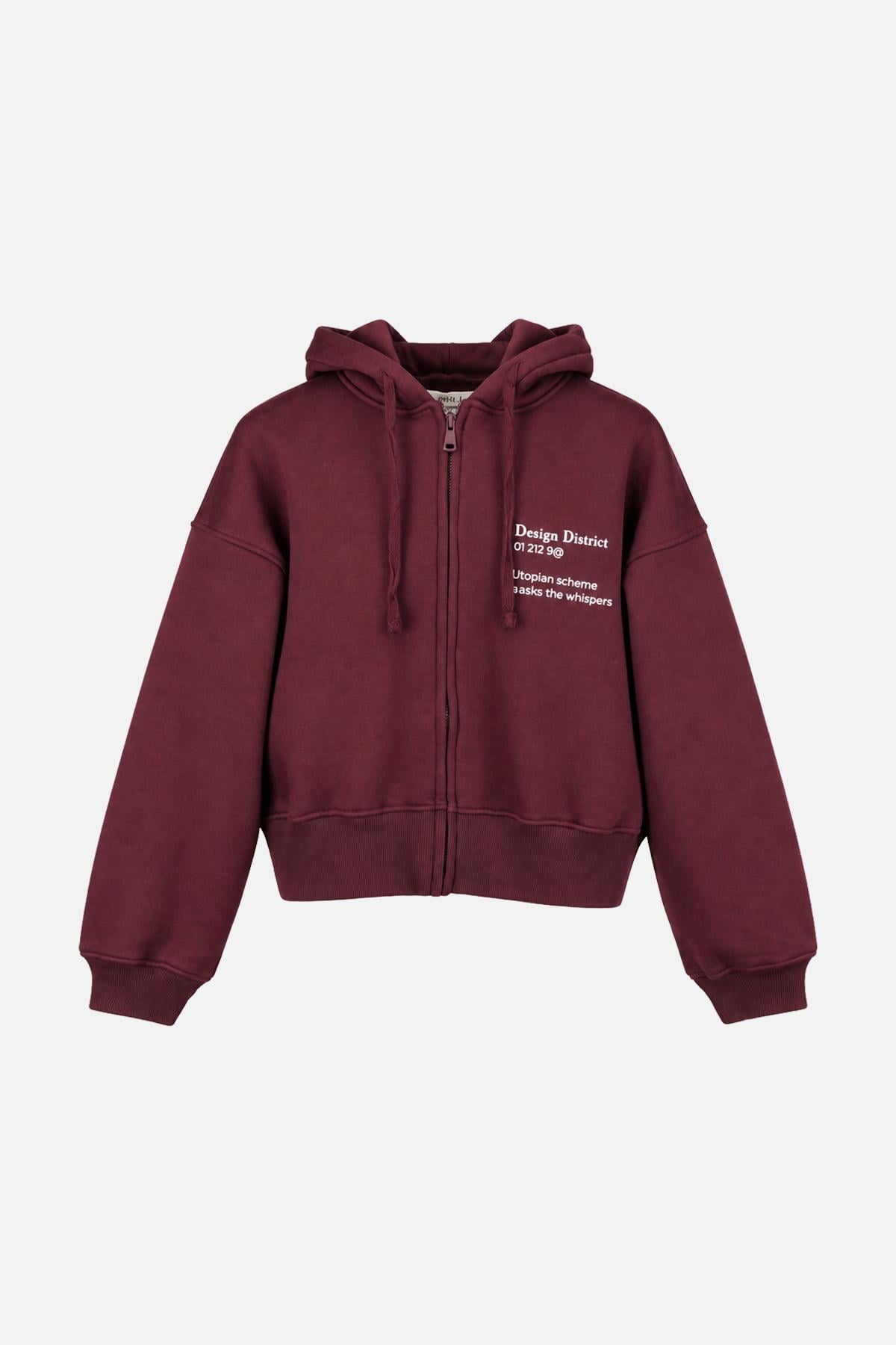 Толстовка на молнии зимняя женская Yuki ЦБ-00296387 р. 40 Бордовый (SKT001317745) Толстовка на молнии зимняя женская Yuki ЦБ-00296387 р. 40 Бордовый (SKT001317745)