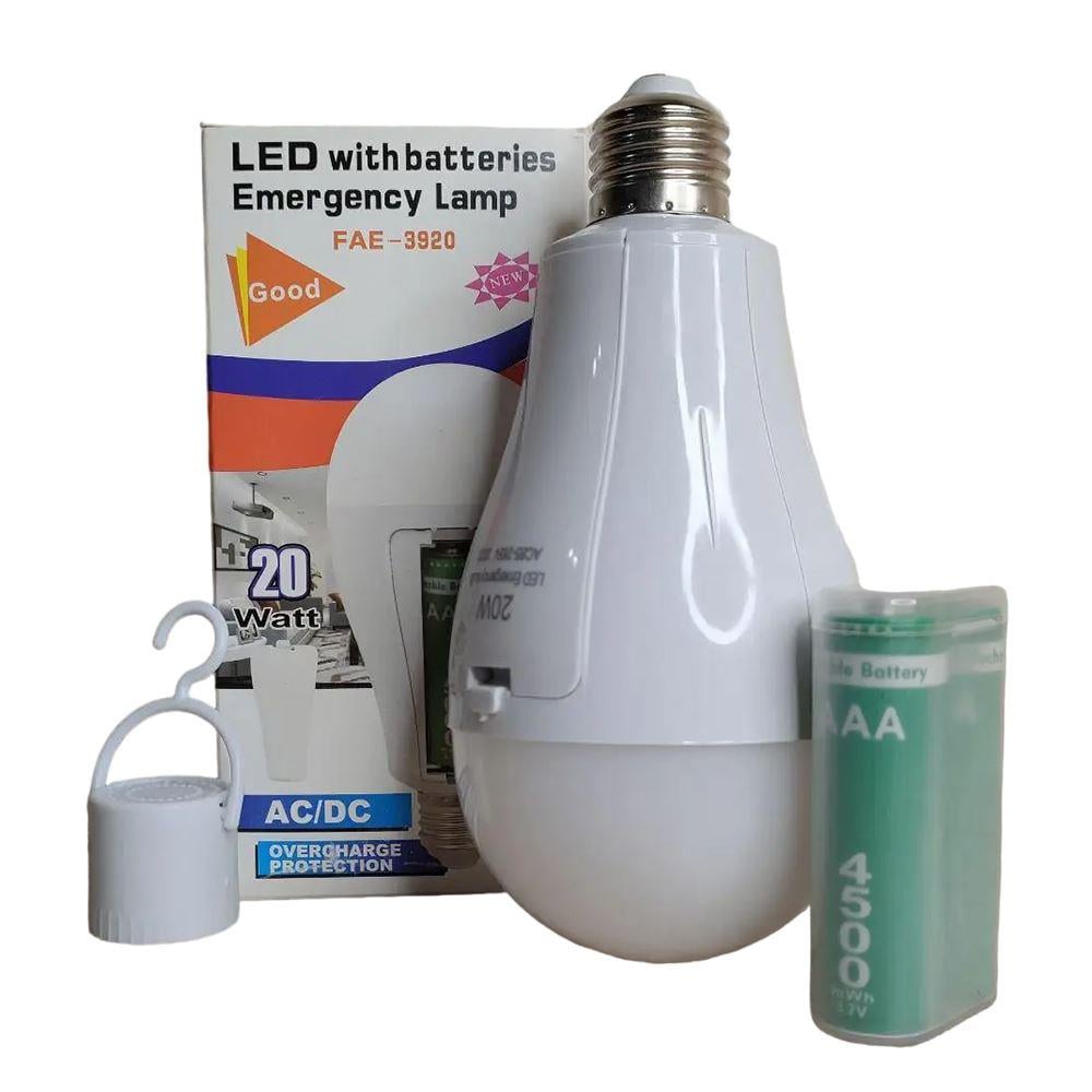 Светодиодная лампочка аккумуляторная USB 20 Вт FA-3920 Белый