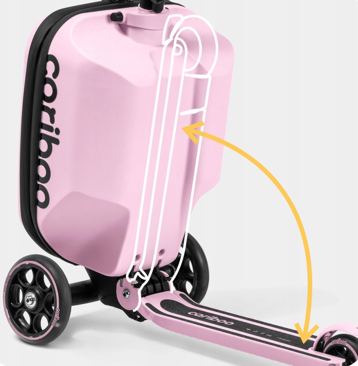 Трехколесный самокат CARIBOO iTRAVEL с детским чемоданом 2в1 (100850) - фото 8 Трехколесный самокат CARIBOO iTRAVEL с детским чемоданом 2в1 (100850) - фото 8