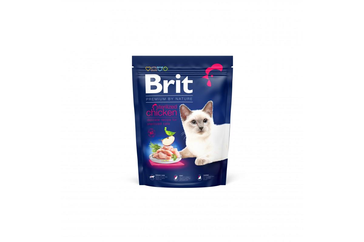 Корм сухой Brit Premium by Nature Cat Sterilised для стерилизованных кошек с курицей 300 г (52993)