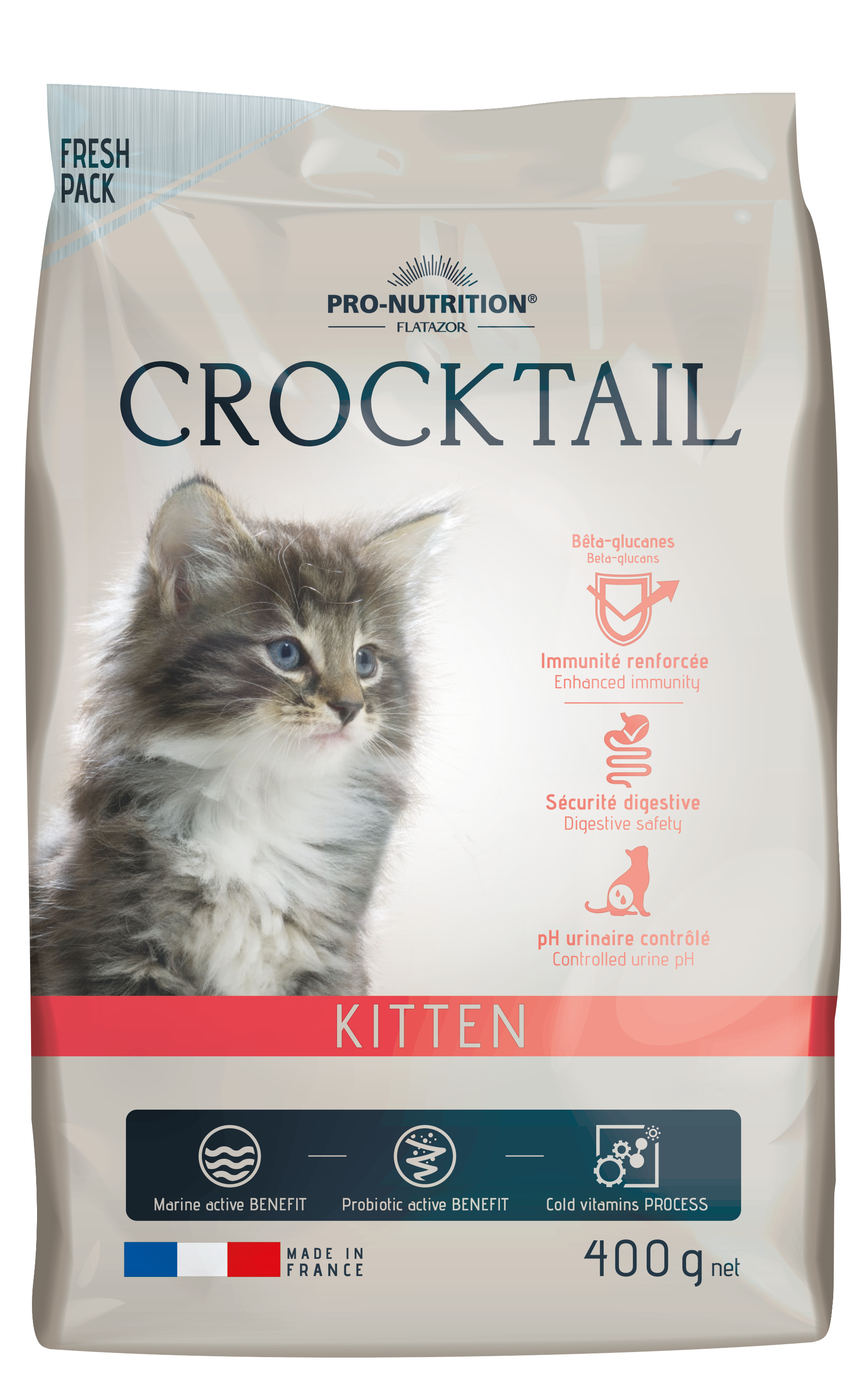 Сухой корм Pro-Nutrition Flatazor Crocktail Kitten для котят и кошек в конце беременности и во время лактации 0,4 кг - фото 5