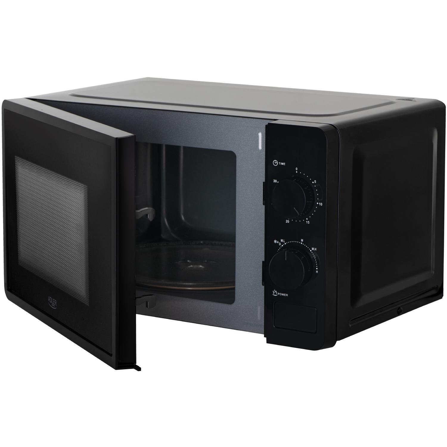 Микроволновая печь Adler AD 6206 механическое управление ручка 20 л 700 Вт Black (AD6206) - фото 5 Микроволновая печь Adler AD 6206 механическое управление ручка 20 л 700 Вт Black (AD6206) - фото 5