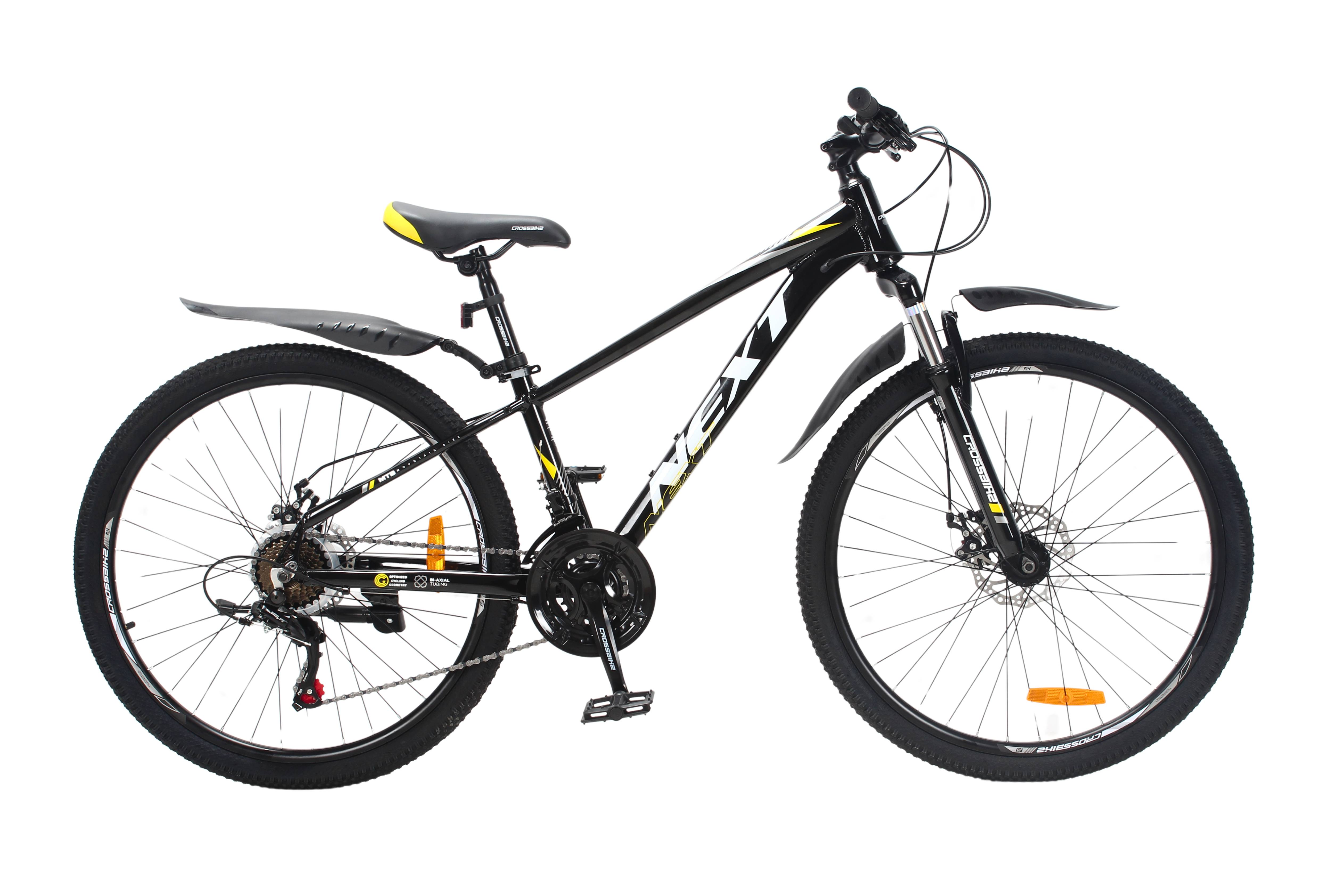 Велосипед Crossbike Next 2025 26" 12" Черно-желтый