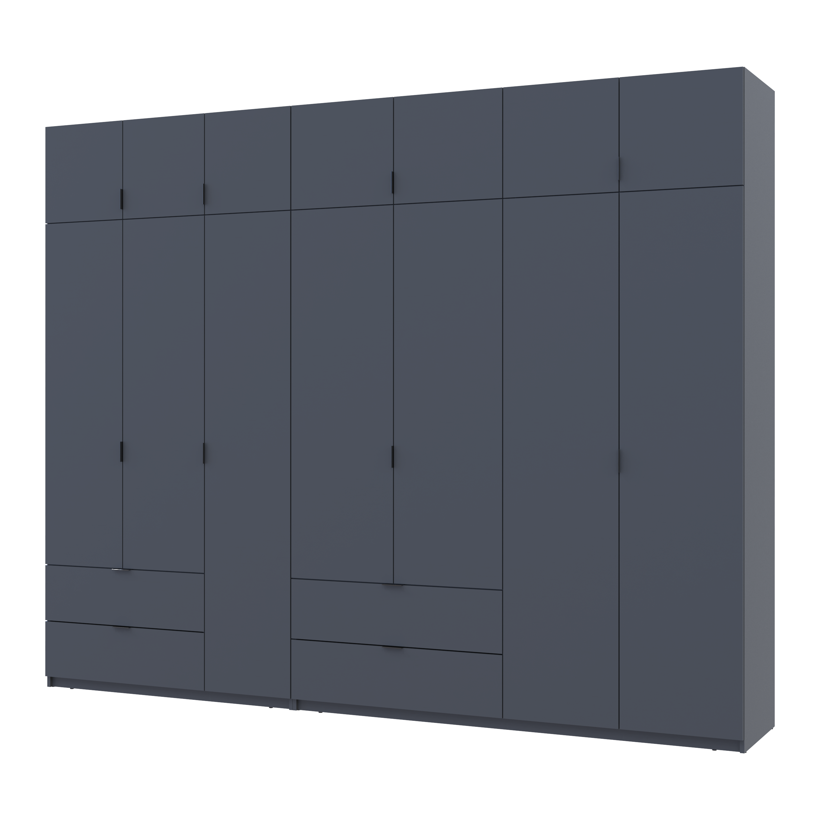 Комплект Лукас 3+4 ДСП 300х50х240 см Графитовый (42005133)