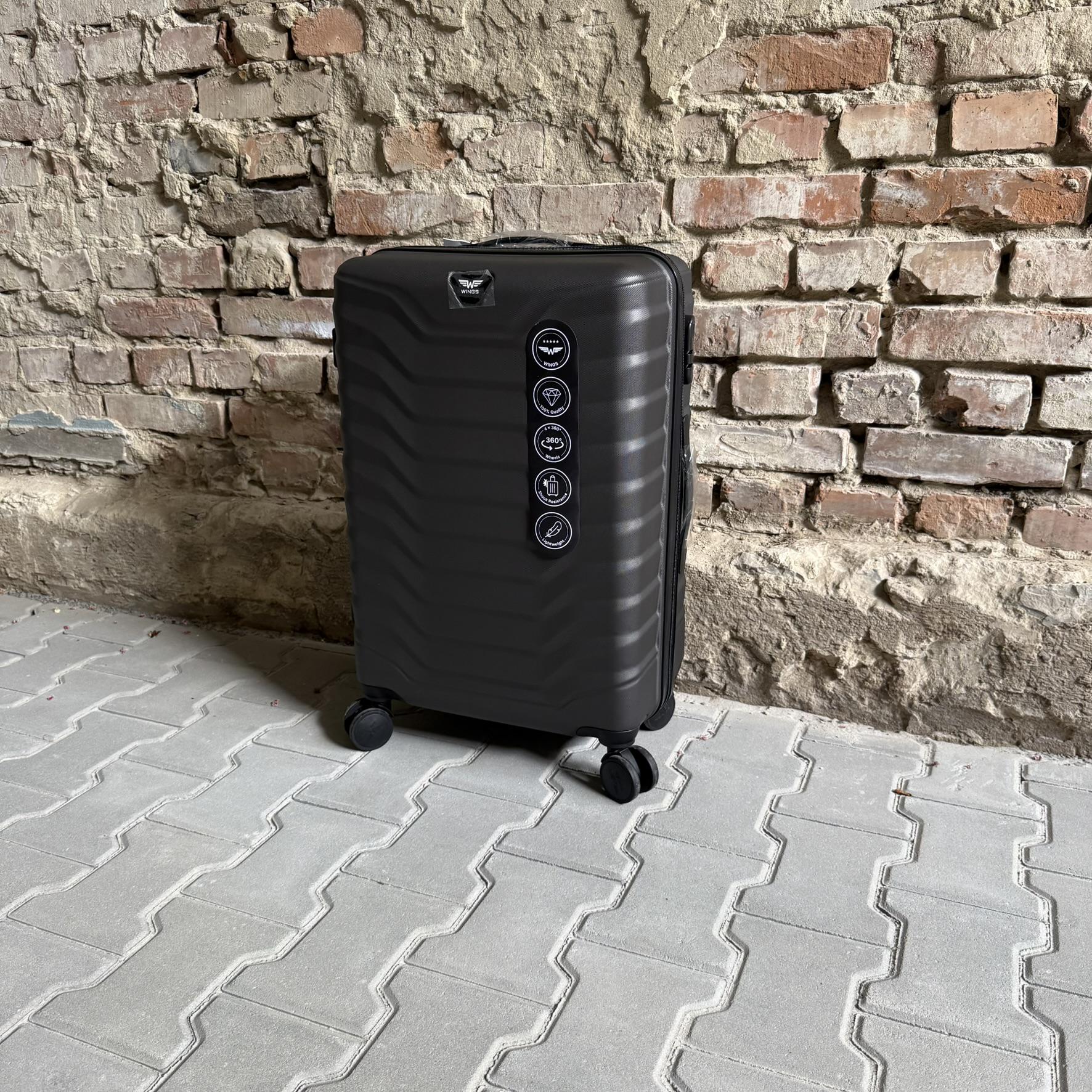 Чемодан Wings PEA01 дорожный М Графитовый (26557316) - фото 4