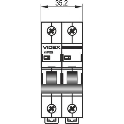 Вимикач навантаження Videx 2п 63А VF-RS-VN263 RESIST - фото 5