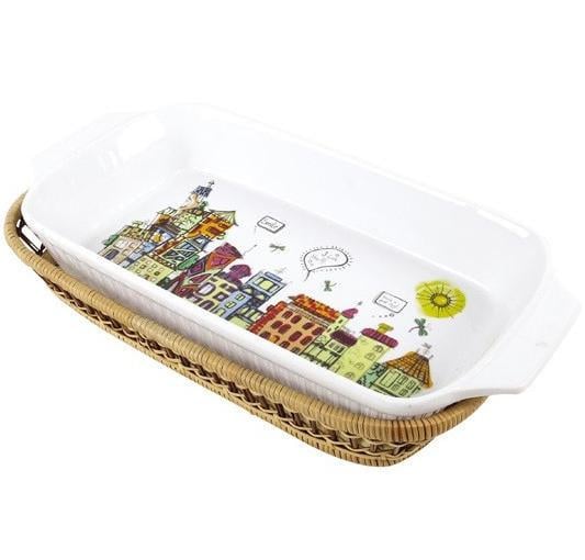 Форма для выпечки Kamille City в плетеной корзине 2,4 л (3236316)