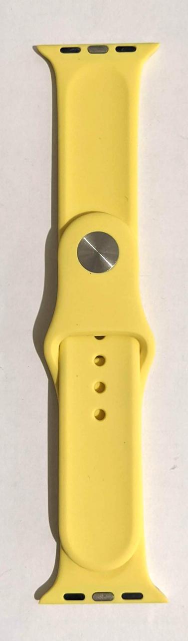 Браслет силиконовый для Apple Watch 38 мм Yellow (000038221) - фото 2