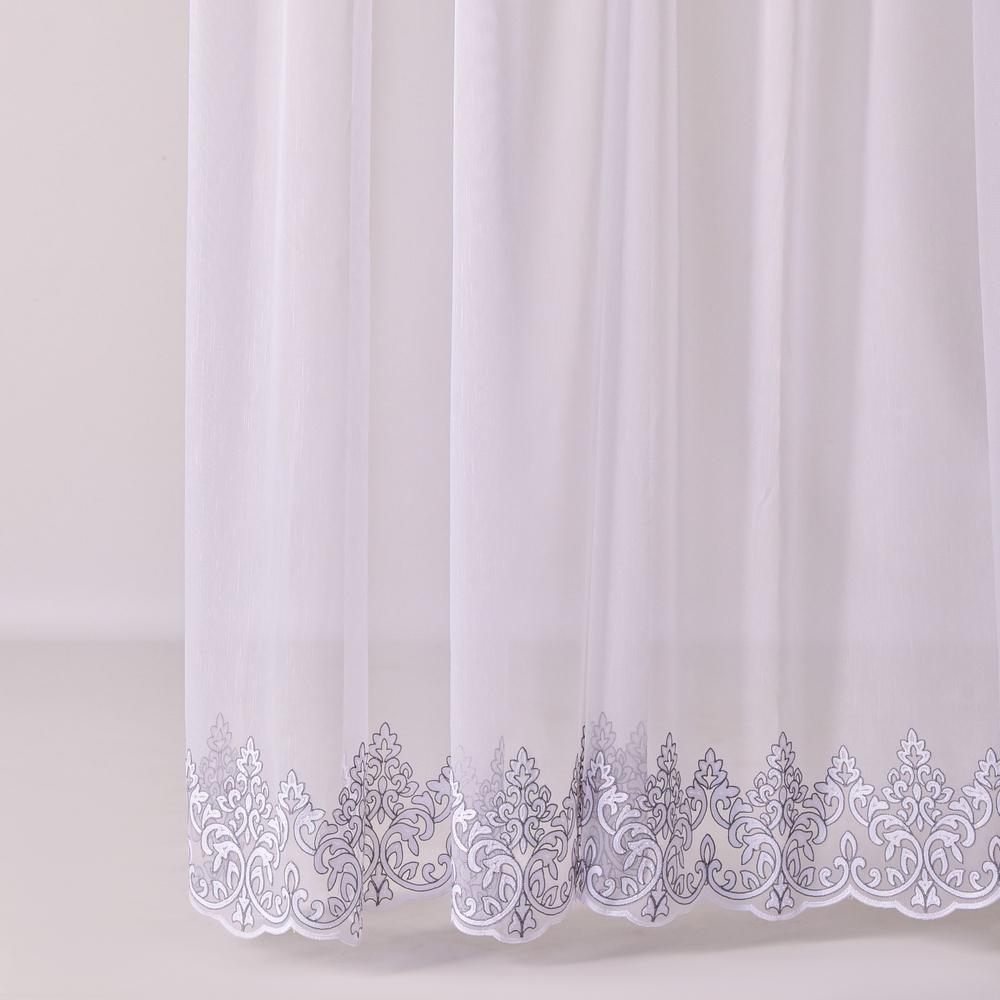 Ткань тюль бамбук с вышивкой Венеция V-03 gri58 гр/м2 315 см (26593)