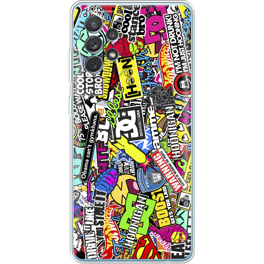 Чехол BoxFace Samsung A725 Galaxy A72 Multicolored Inscriptions Прозрачный силикон (42070-up880-42070)