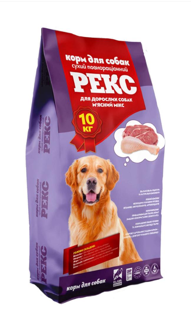 Корм для взрослых собак Рекс мясной микс (8)
