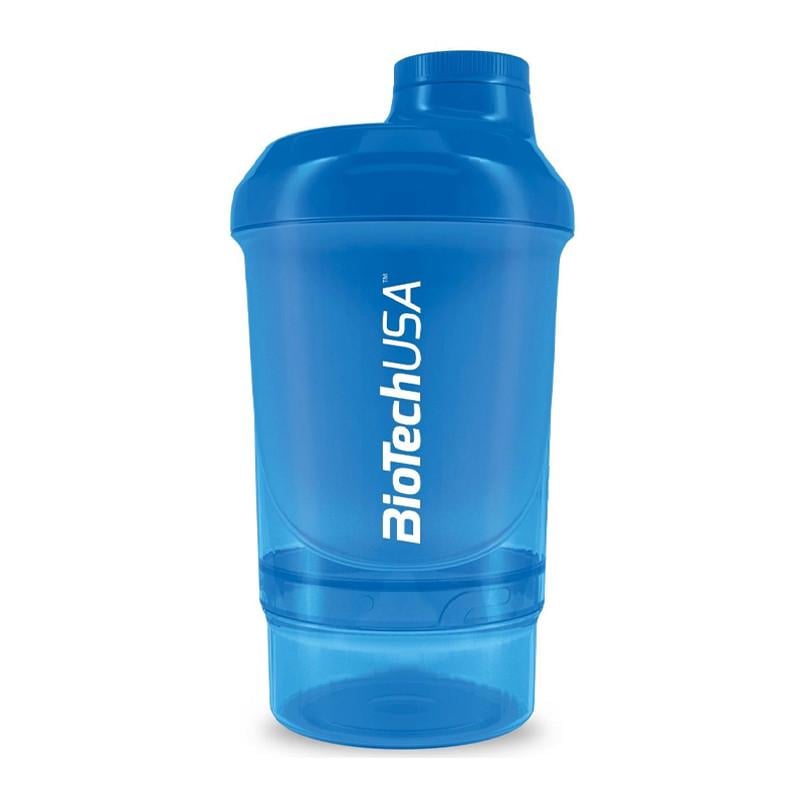 Шейкер BioTech USA Shaker Wave Mini + 2in1 300 мл Голубой (08746-01)