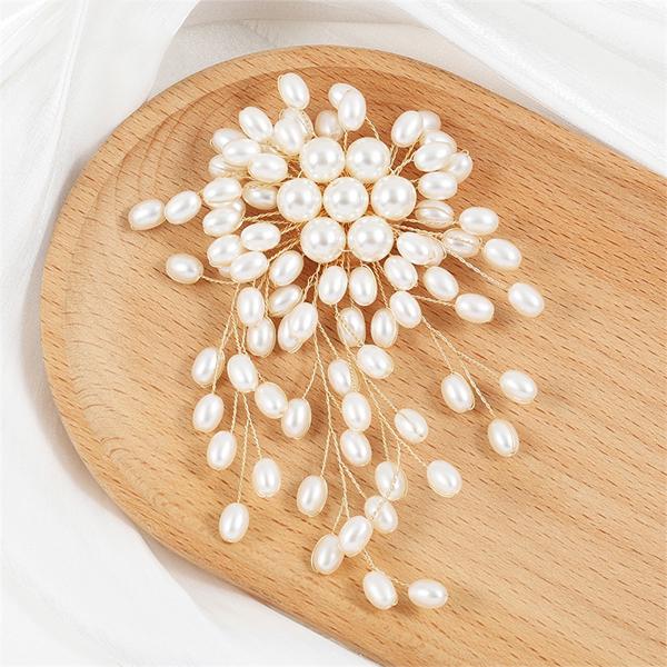 Брошь на одежду украшена искусственными жемчужинами 8х6 см (Y01963) - фото 10 Брошь на одежду украшена искусственными жемчужинами 8х6 см (Y01963) - фото 10