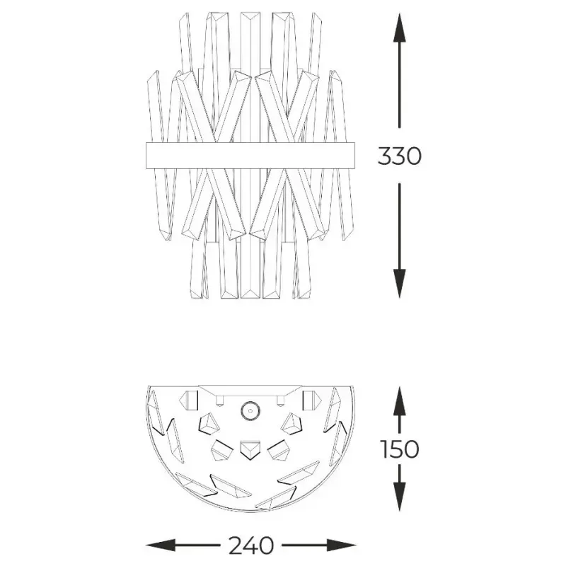 Настенный светильник Zuma Line W0567-02D-B57G CONSTANTINOPLE - фото 2 Настенный светильник Zuma Line W0567-02D-B57G CONSTANTINOPLE - фото 2