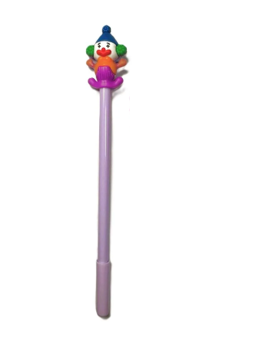 Ручка гелева чорна Clown Фіолетовий (0341)