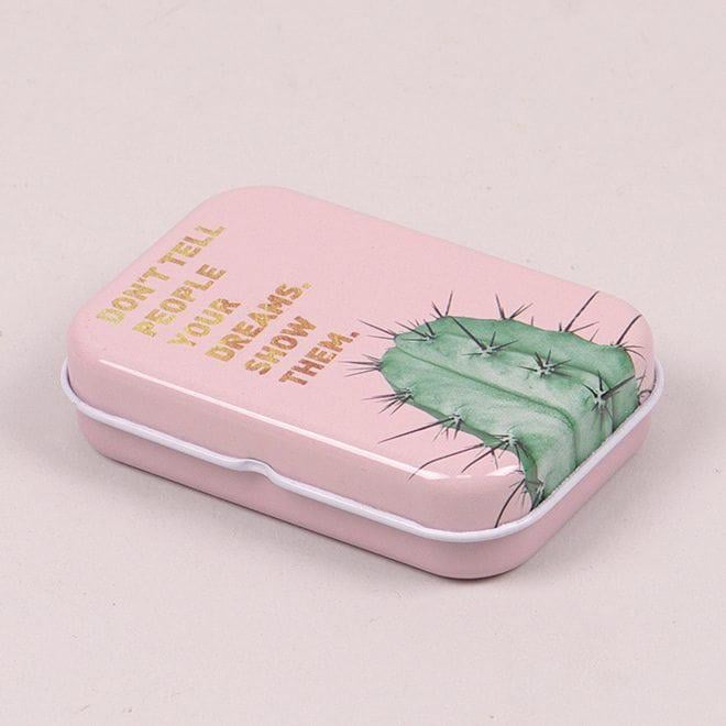 Коробочка металлическая Flora Кактусы для хранения мелочей (25277)