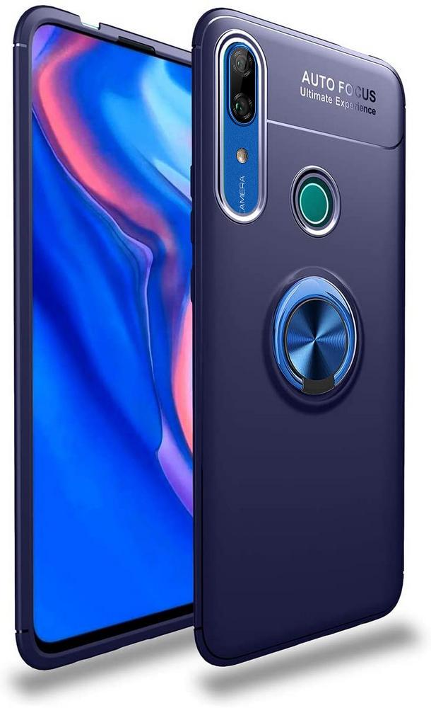 Чехол с кольцом Auto Focus для Huawei P Smart Z Blue (13822-28)