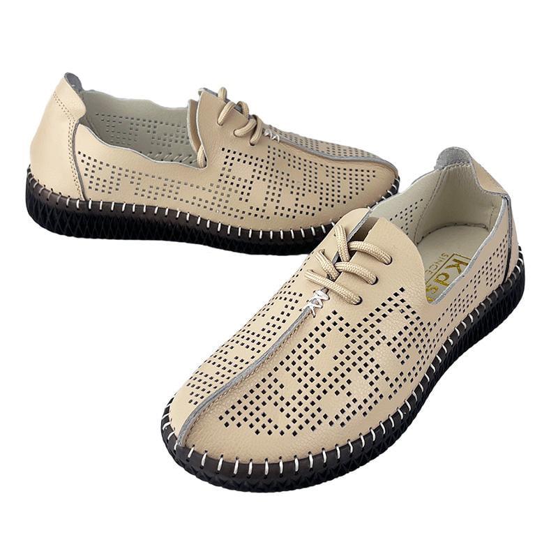 Мокасины женские перфорированная кожа 1035-6 р. 37 23,5 см Бежевый - фото 2