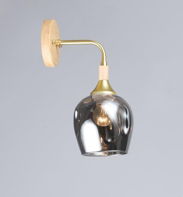 Бра настенное Valeso с деревянным креплением одинарное Е27 IP20 B N6619/1W GD+Wood Золотой (28687969)