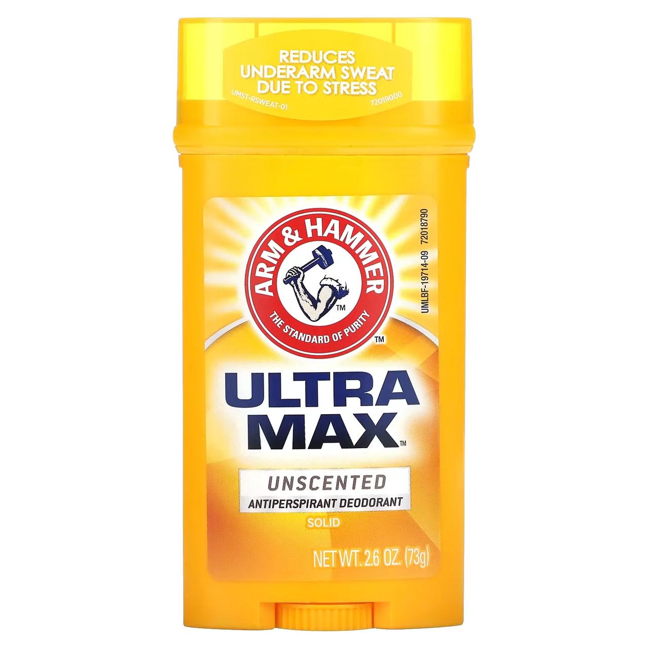Дезодорант твердый Arm&Hammer Ultra Max Antiperspirant & Deodorant UNSCENTED 73 г (033200197140)