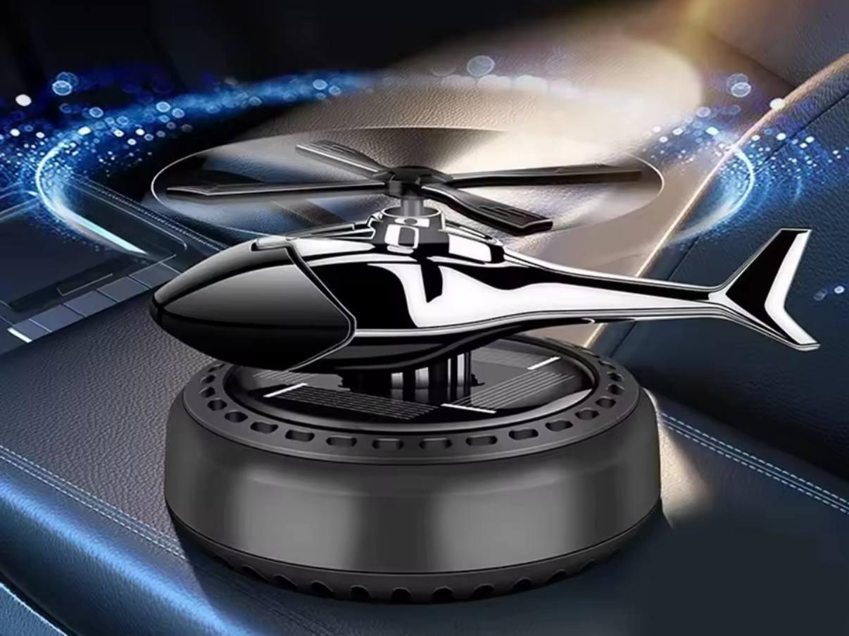 Ароматизатор в автомобіль Гелікоптер на сонячній батареї Чорний (Е051470) - фото 2