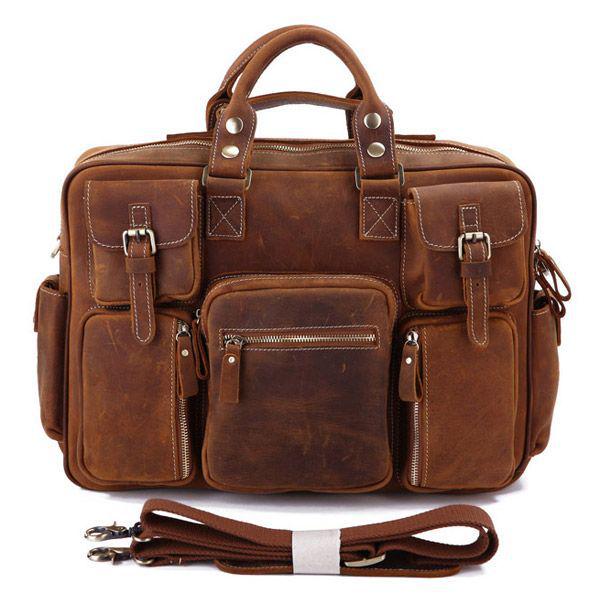 Сумка мужская Vintage 14065 винтажная кожа Коричневый