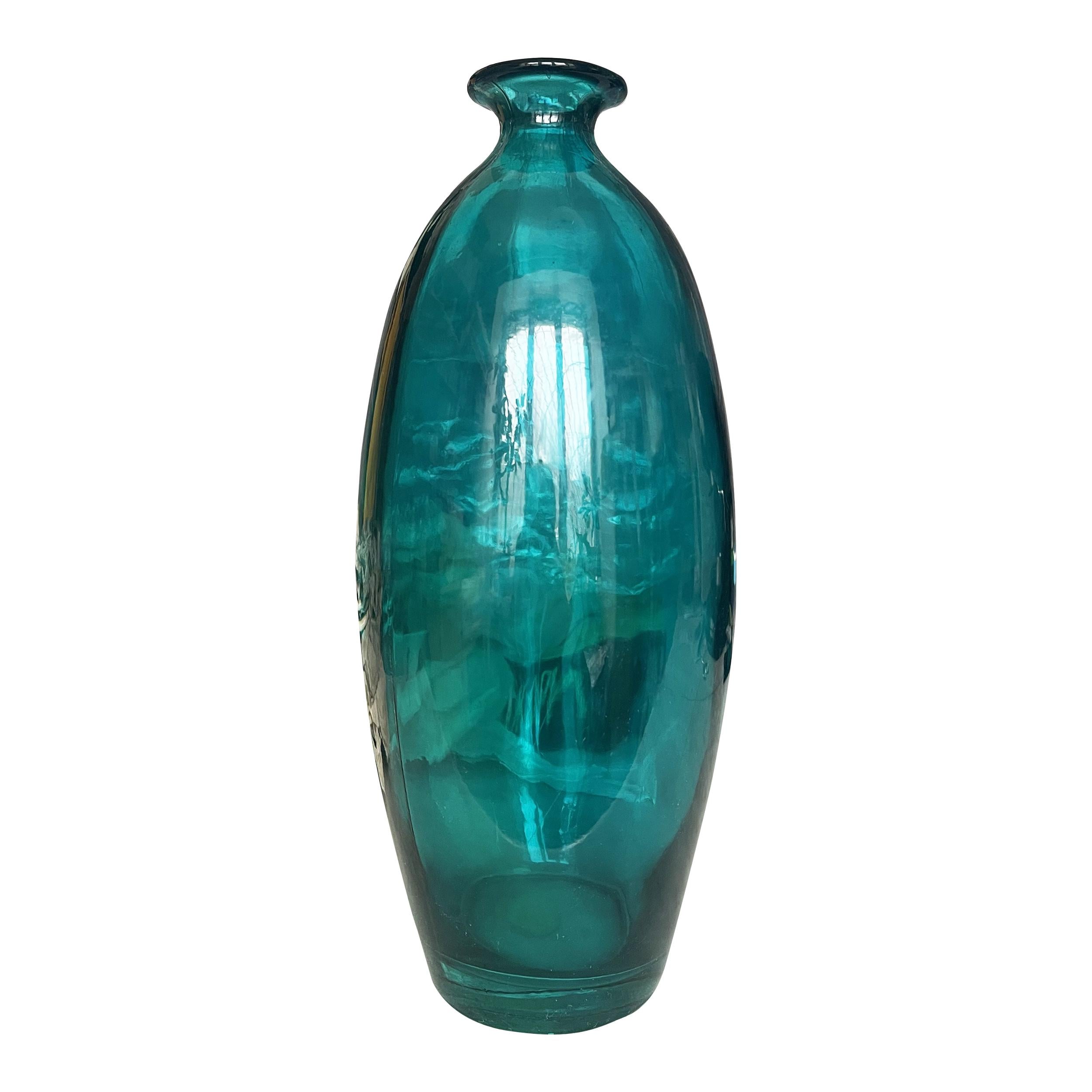 Ваза стеклянная Silk Route 29х12 см Синий (1596)