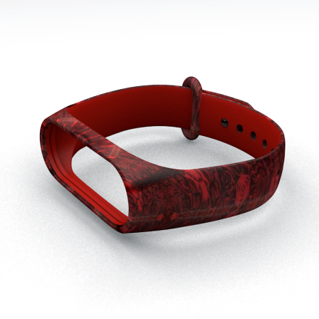 Ремешок для фитнес браслета Xiaomi Mi Band 3 4 Flower Rose