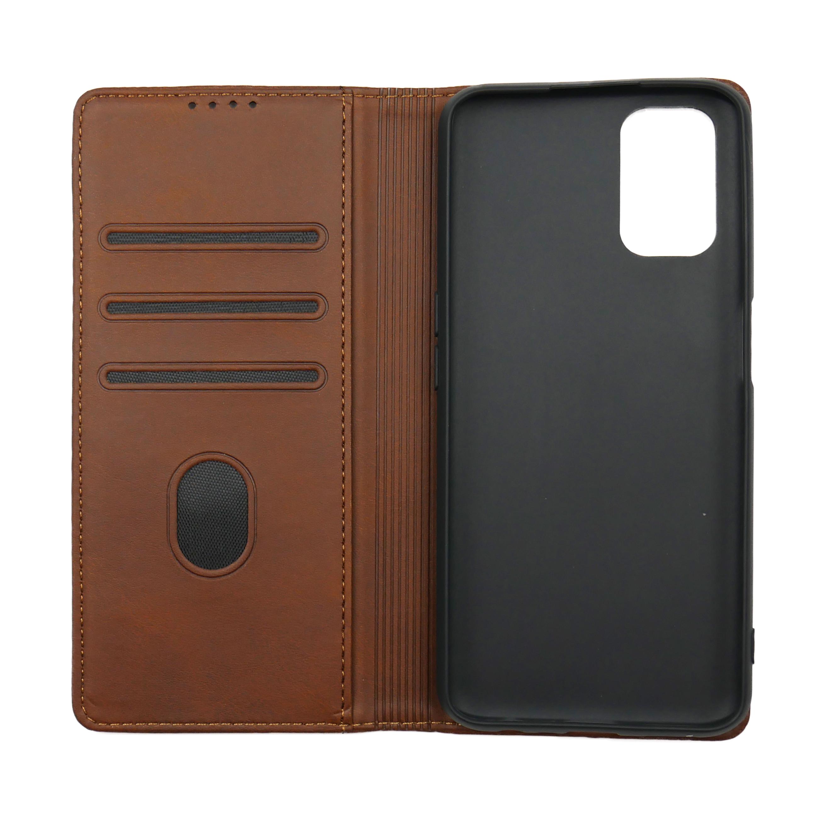 Чехол-книжка Premium Oppo A52/A72/A92 Dark Brown - фото 2