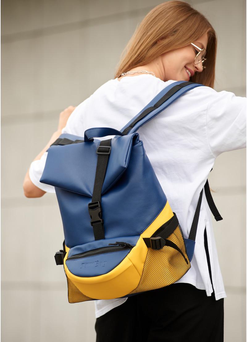 Рюкзак женский Sambag Rene Double 37х31х14 см Желто-голубой (27151116r) - фото 10