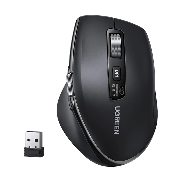 Миша бездротова UGREEN M751 Multi-mode Wireless Mouse Black (KST-UGR-45792)