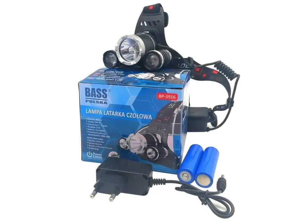 Налобний світлодіодний ліхтар Bass Polska на 3 LED лампи (3916.) Налобний світлодіодний ліхтар Bass Polska на 3 LED лампи (3916.)