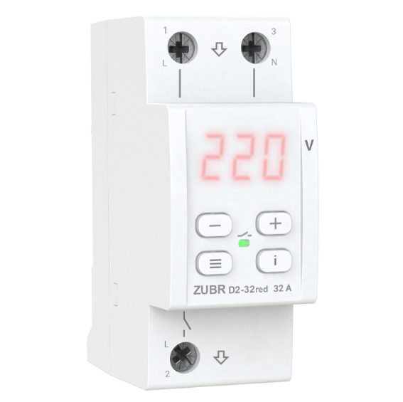 Реле напруги ZUBR D2-32 Red 32A (27224826)