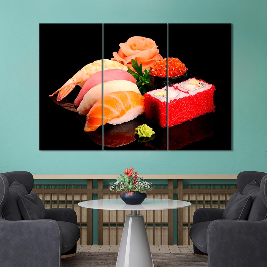 Настенний декор Изысканные суши 78x48 см (A523-3)