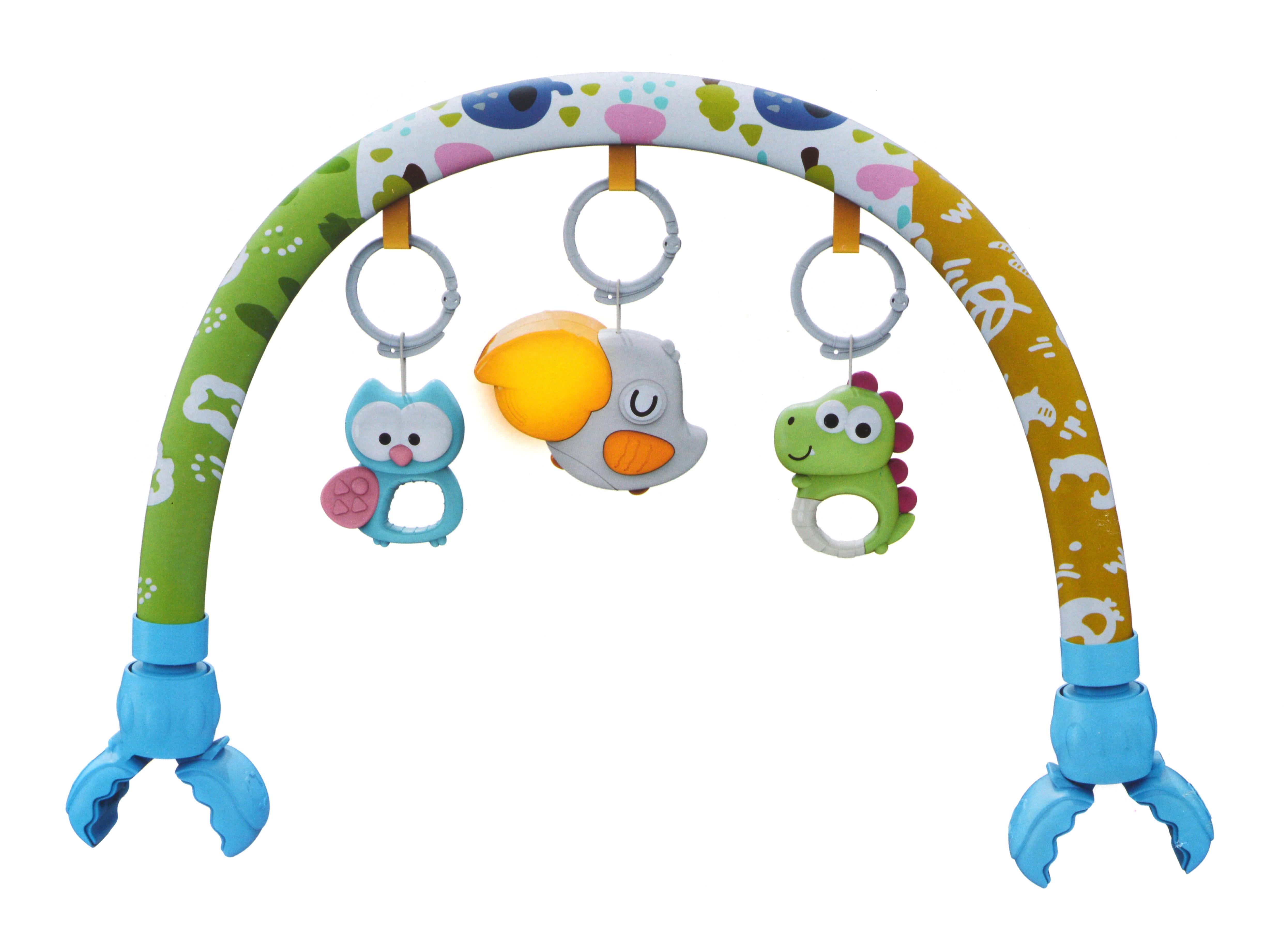 Дуга мягкая игровая на коляску 368-51 ночник музыка грызунок погремушка