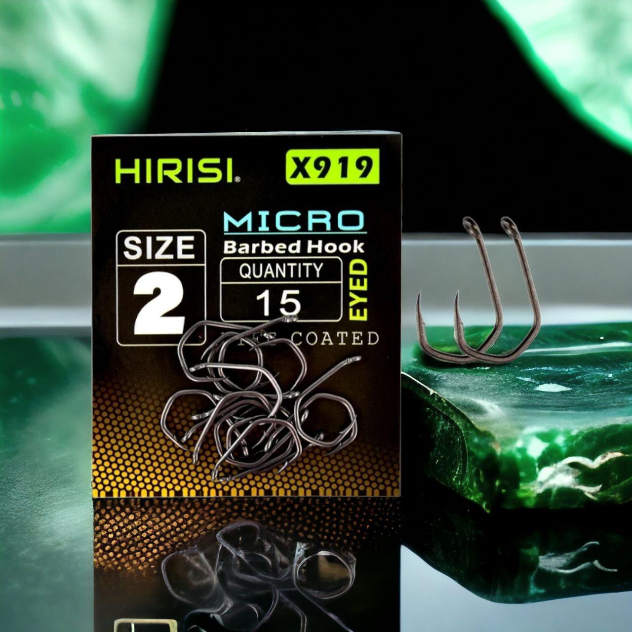 Крючки рыболовные Hirisi Micro X919 №2 15 шт. (14585870) - фото 2