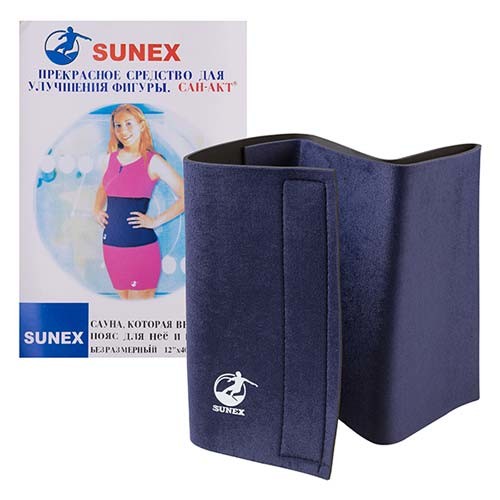 Пояс для похудения Sunex 23х105 см 4 мм Синий - фото 2