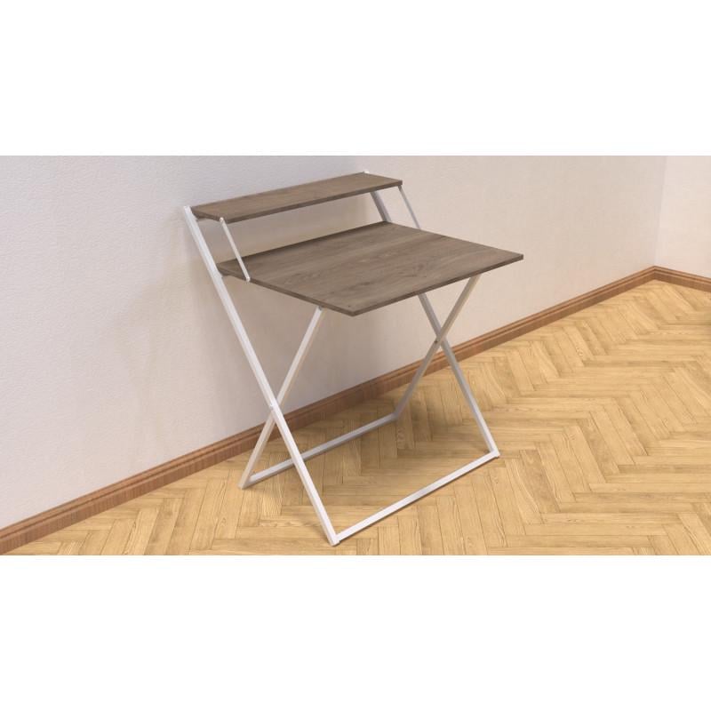 Стіл трансформер Ferrum-decor Kompakt 2 метал/ДСП 16 мм Білий/Дуб Сонома Трюфель (FRD-104701) - фото 1 Стіл трансформер Ferrum-decor Kompakt 2 метал/ДСП 16 мм Білий/Дуб Сонома Трюфель (FRD-104701) - фото 1