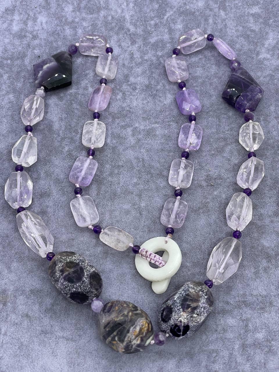 Бусы аметист 70 см Фиолетовый (1313)