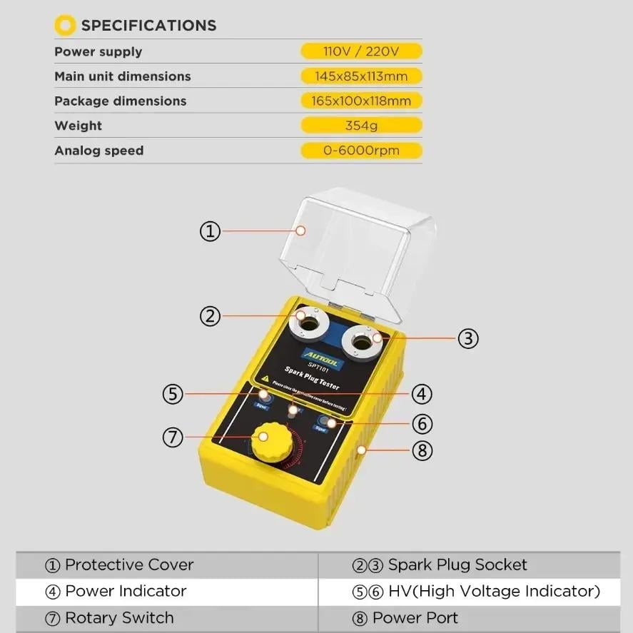 Тестер свічок запалювання Autool SPT101 388 - фото 6