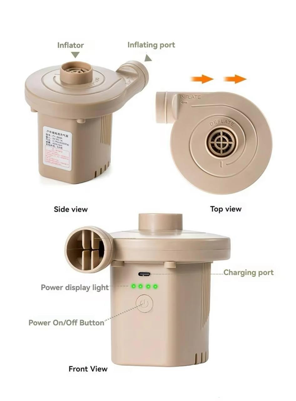 Насос электрический кемпинговый 2500 mAh Бежевый (95u-9qn-3as) - фото 3 Насос электрический кемпинговый 2500 mAh Бежевый (95u-9qn-3as) - фото 3