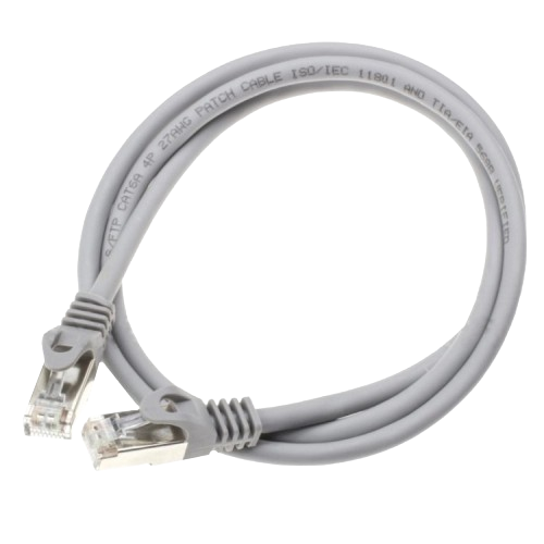 Патч-корд LW PC005-C6A-100 для високошвидкісного підключення Cat. 6A S/FTP до 10 Гбіт/с 1 м Сірий (33353007)