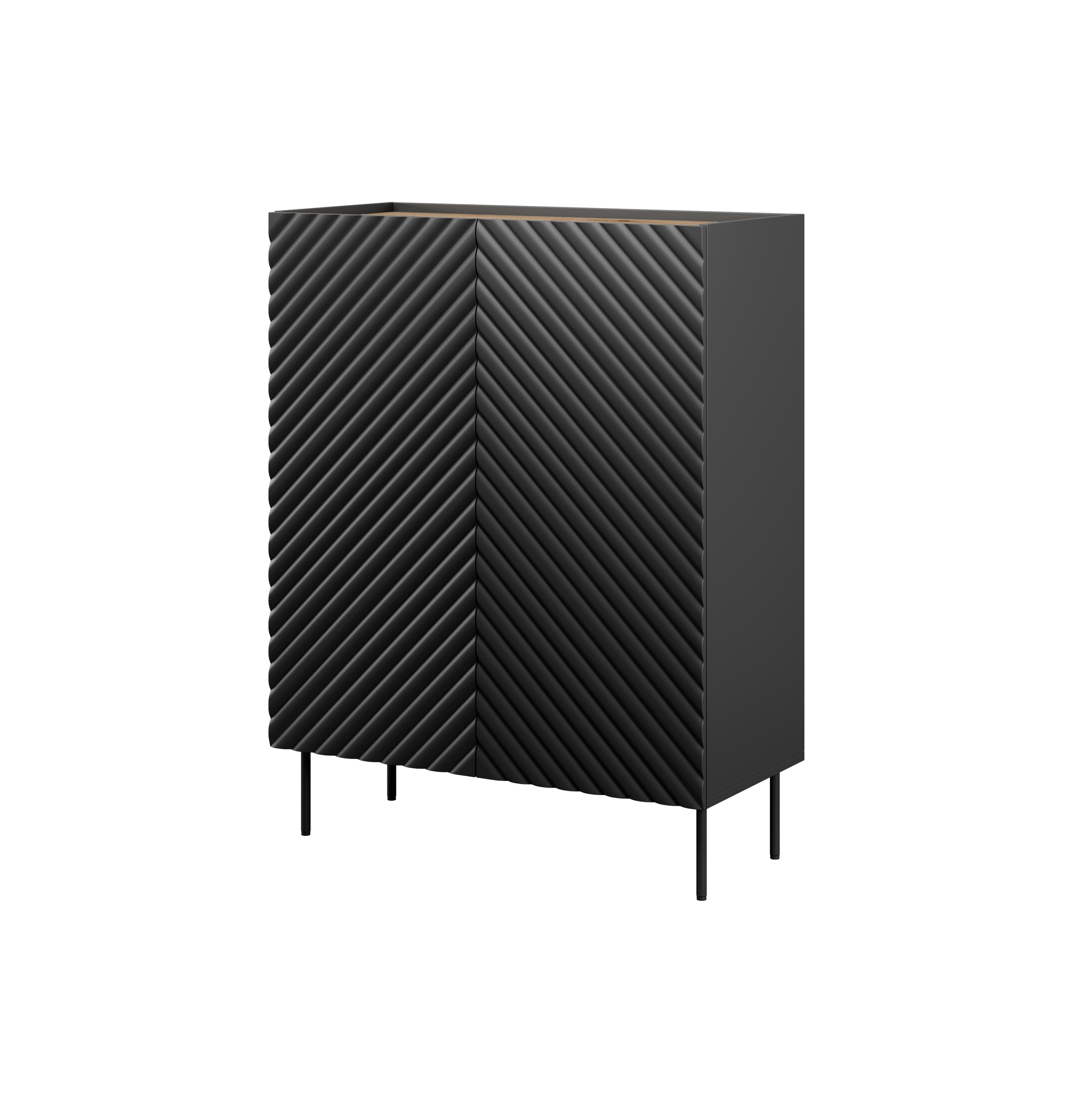 Комод в гостиную Сama Onda 2D2SZ из ламинированной ДСП/МДФ Черный матовый/Дуб Артизан (56511) Комод в гостиную Сama Onda 2D2SZ из ламинированной ДСП/МДФ Черный матовый/Дуб Артизан (56511)