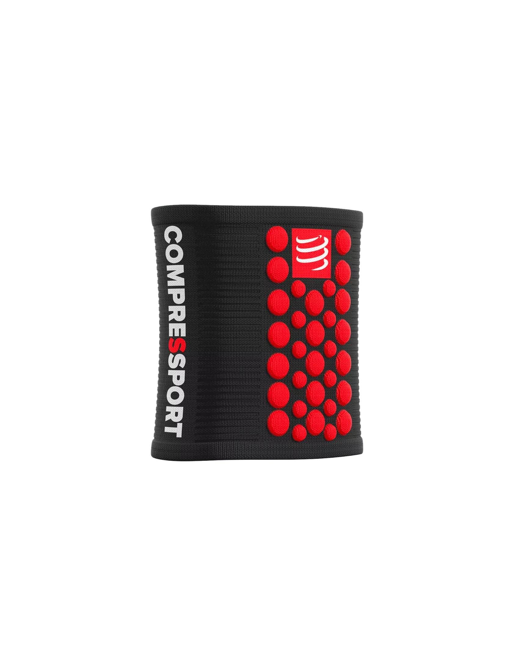 Напульсник спортивный на руку Compressport Sweatbands 3D Dots Black/Red